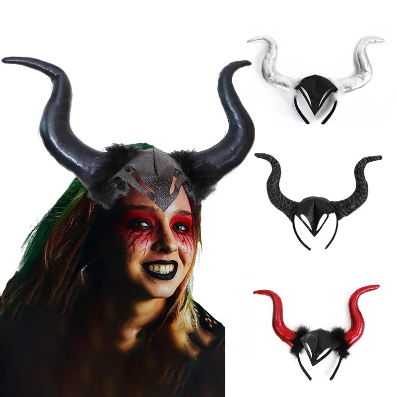 Maleficent Halloween costume of the Demon Queen Sleeping Dark Devil Horn prop