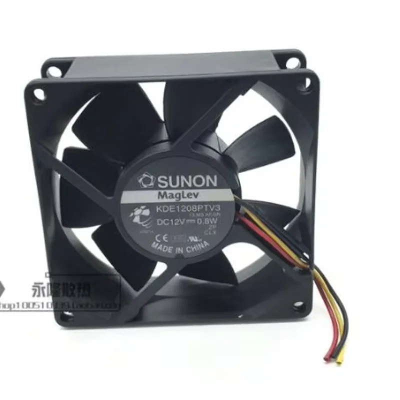 

SUNON KDE1208PTV3 13.MS.AF.GN DC 12V 0.8W 80x80x25mm 3-Wire Server Cooling Fan
