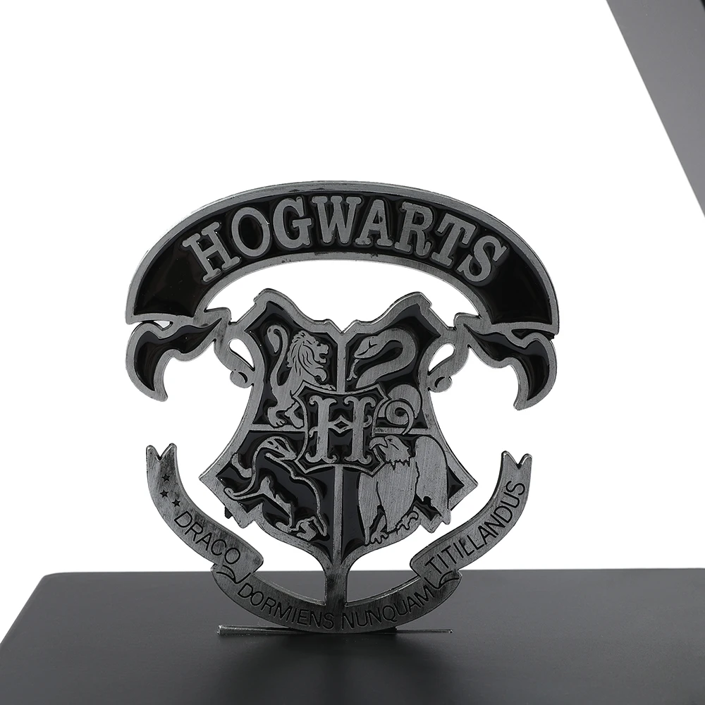 Harry Potty College Logo Book Ends for Fan Gift Home Military Leaders Iron Bookends Office Desktop for Book Lovers Office Suppli