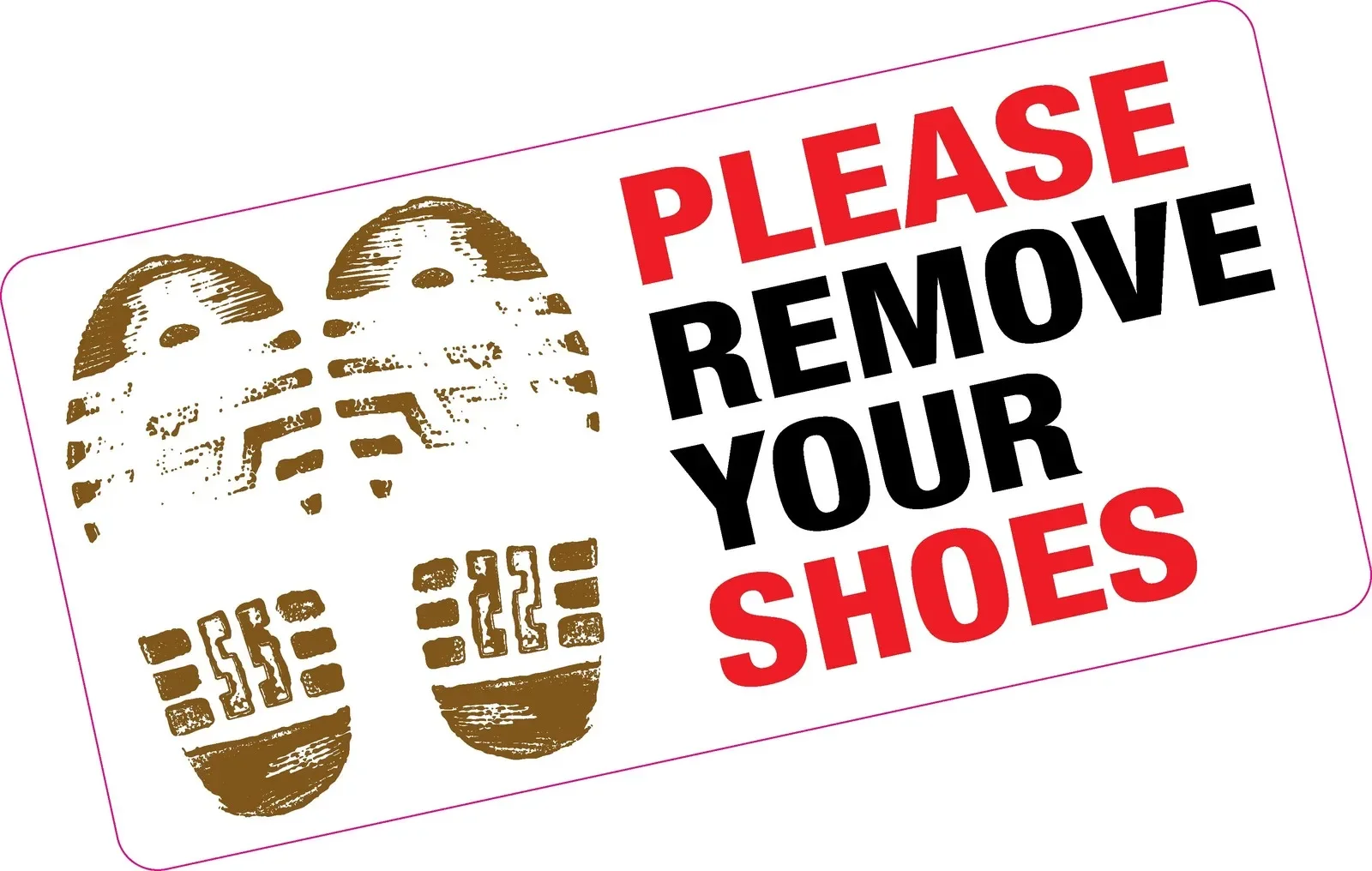 3Pack 100x50mm Please Remove Your Shoes Sticker For Car Wall Home Window Mosque Gym Pool