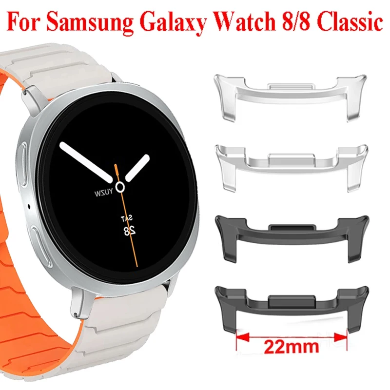 WatchBand 20mm 22mm Metal Connector Stainless Steel Watch Connector Adapter for samsung Watch 8/8 classic 44mm 46mm 40mm Strap