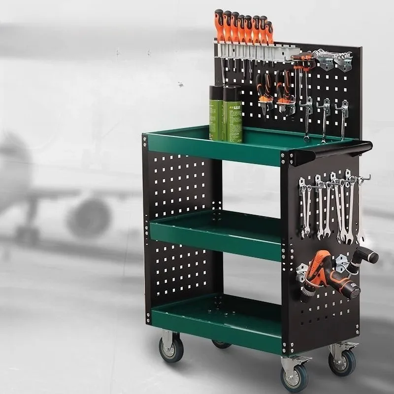 

Tool cart auto repair mobile storage rack, hand push tool cabinet for cart room