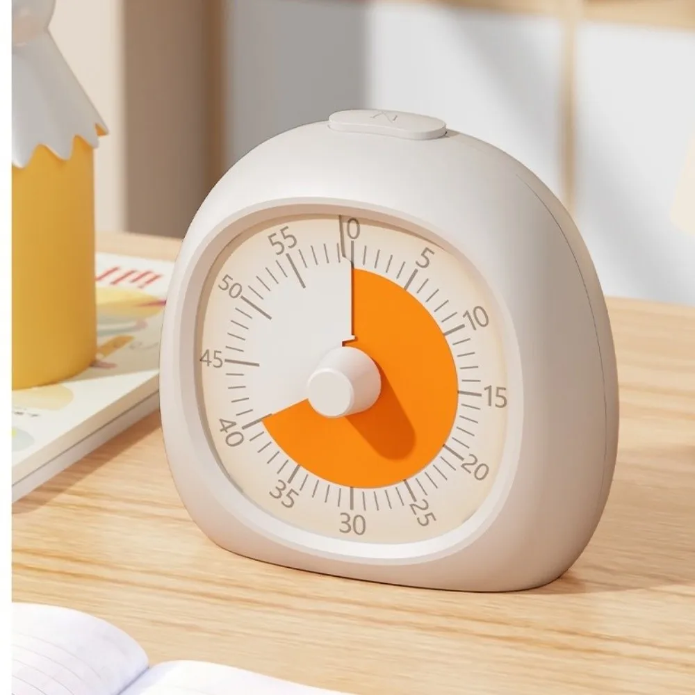 Portable Plastic Visual Timer Silent 60 Minute Study Timer Focus Aid Time Management Tool Kitchen Timer