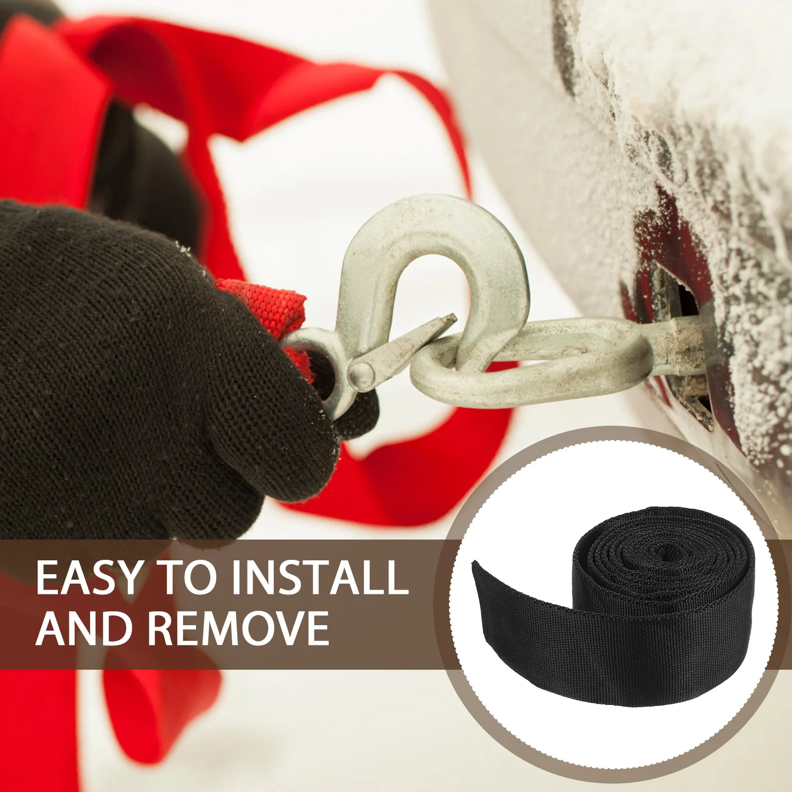 

Winch Rope Protector Durable Nylon Rope Protective Sleeve Portable Winch Cable Sleeve Cover Easy Install Heavy Duty