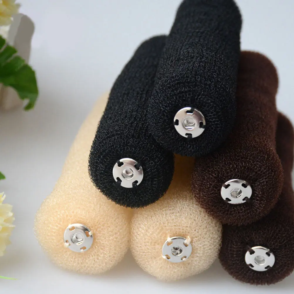 

Набор из 6 нейлоновых форм для создания пучков для длинных волос, мягкие эластичные аксессуары для укладки волос для женщин, быстрое создание пучка, идеально для свадьбы