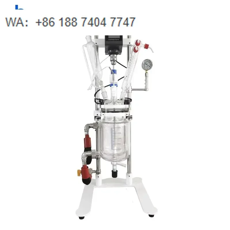 for Laboao Touch Screen Small Jacketed Glass Reactor for Laboratory Use