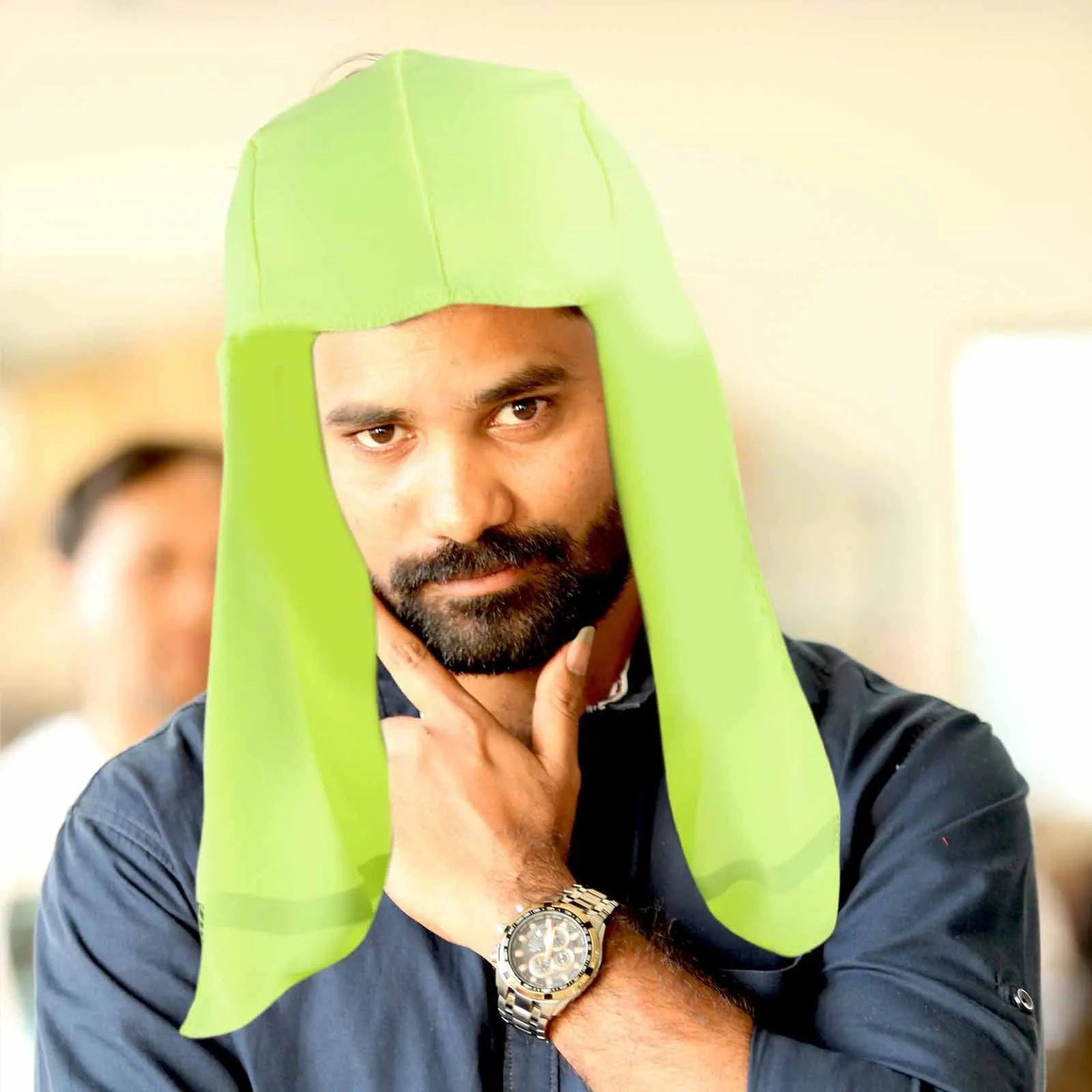 

2Pcs Long Tail Skull Caps Cooling Sun Hat Neck Shade Protection Breathable Fabric Outdoor Activities Hat for Cycling Gardening