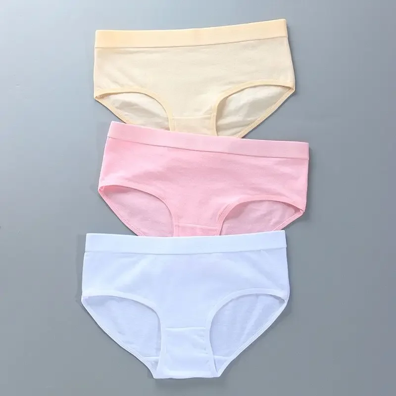 3Pcs Cotton Girl Underwear Development Period Cotton Comfortable Underwear Girl Briefs Girls Briefs 8-16 Years