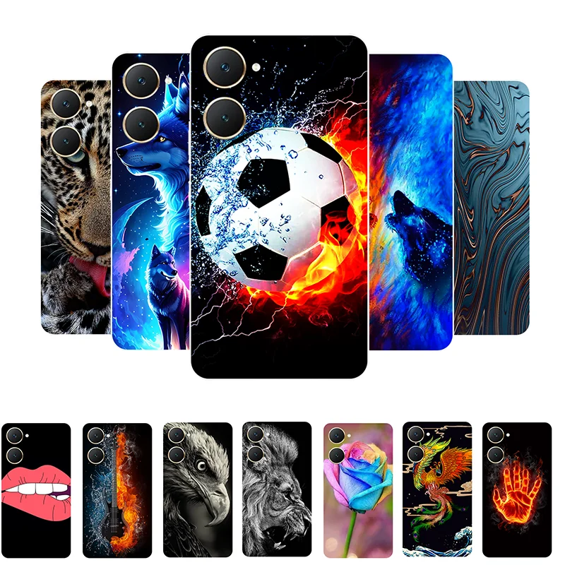 For Vivo Y03 Case Football Soft Silicone Back Cases for Vivo Y03 Y 03 4G V2332 Phone Cover VivoY03 etuis Fundas