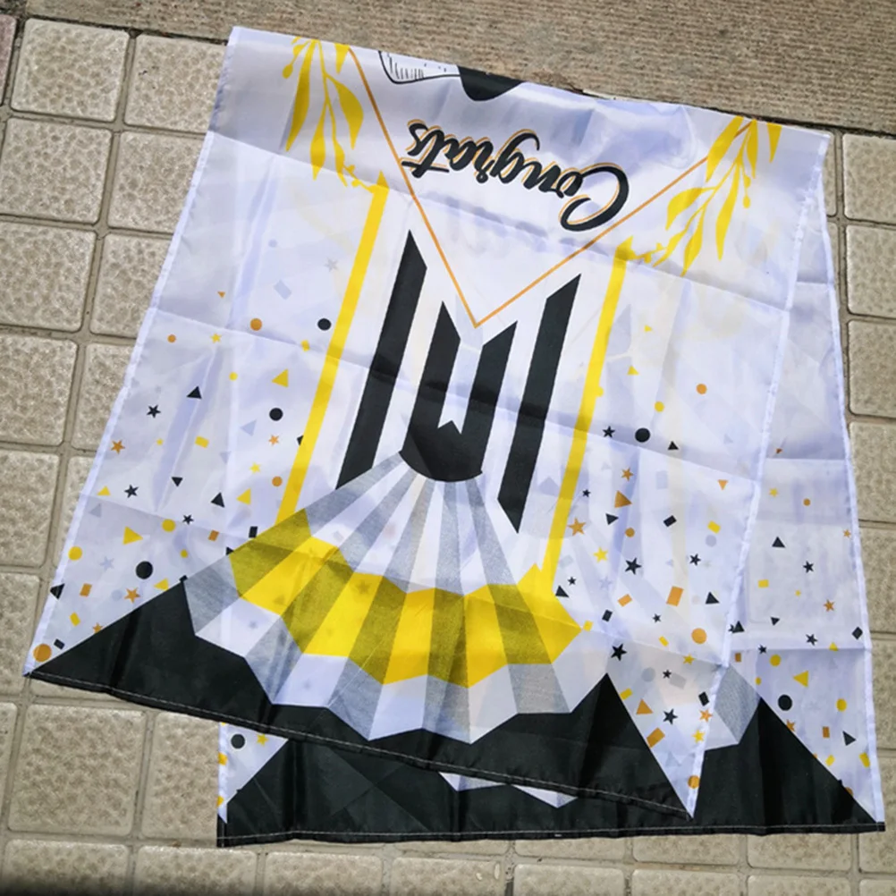 

1Pair Graduation Banner Couplet Decoration Photo Background Cloth Letter Hanging Front Door Curtain Assorted Color Cutting