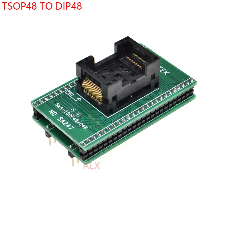 Sa247 tsop48 a dip48 adaptador de enchufe para programador socket IC convertidor chip de prueba tsop para RT809F RT809H y XELTEK PROGRAMADOR USB