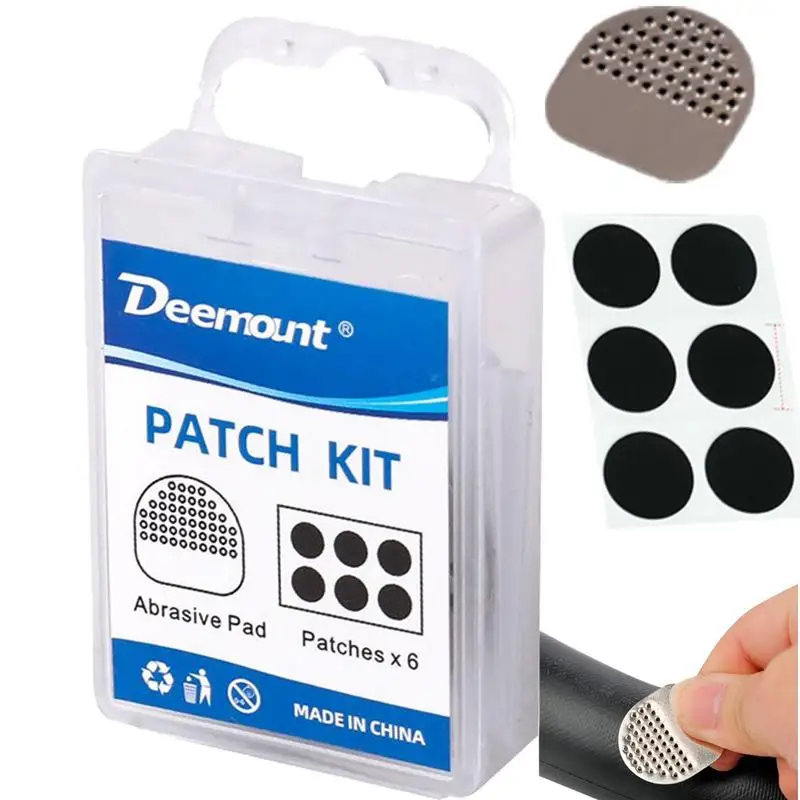 Bicycle Tire Patch Repair Kit 25mm Inner Tube Patches Kit 6 Pieces Bicycle Tire Repair Kit For Tires Quick Bicycle Inner Tube