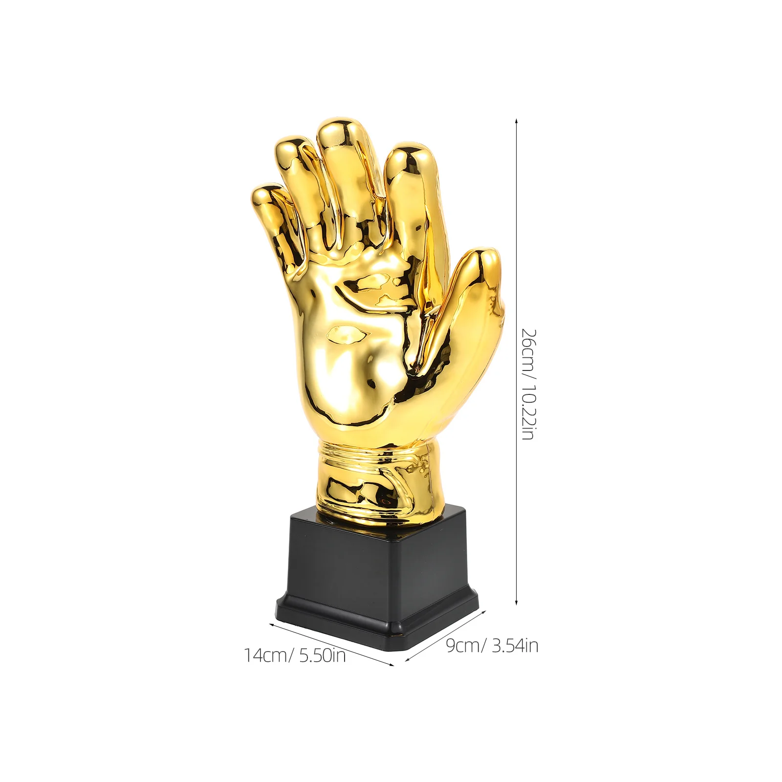 Gouden Handschoenen Voetbal Doelman Trofee Kleine Plastic Prijs voor Voetbal School Toernooien Amateur Liga's Plastic Trofee voor Kinderen