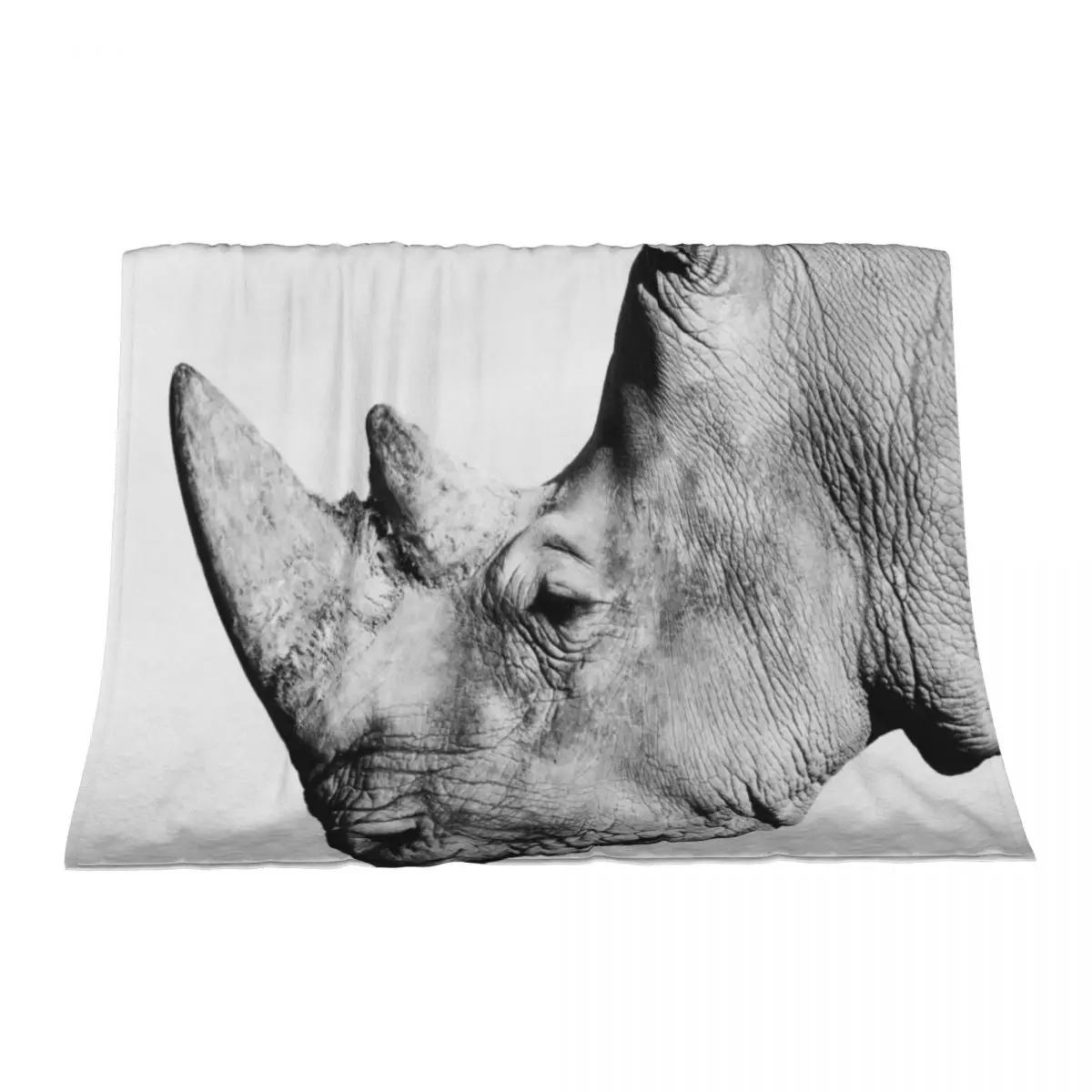

White Rhino Throw Blanket Hairy blankets and throws Luxury Designer Blankets