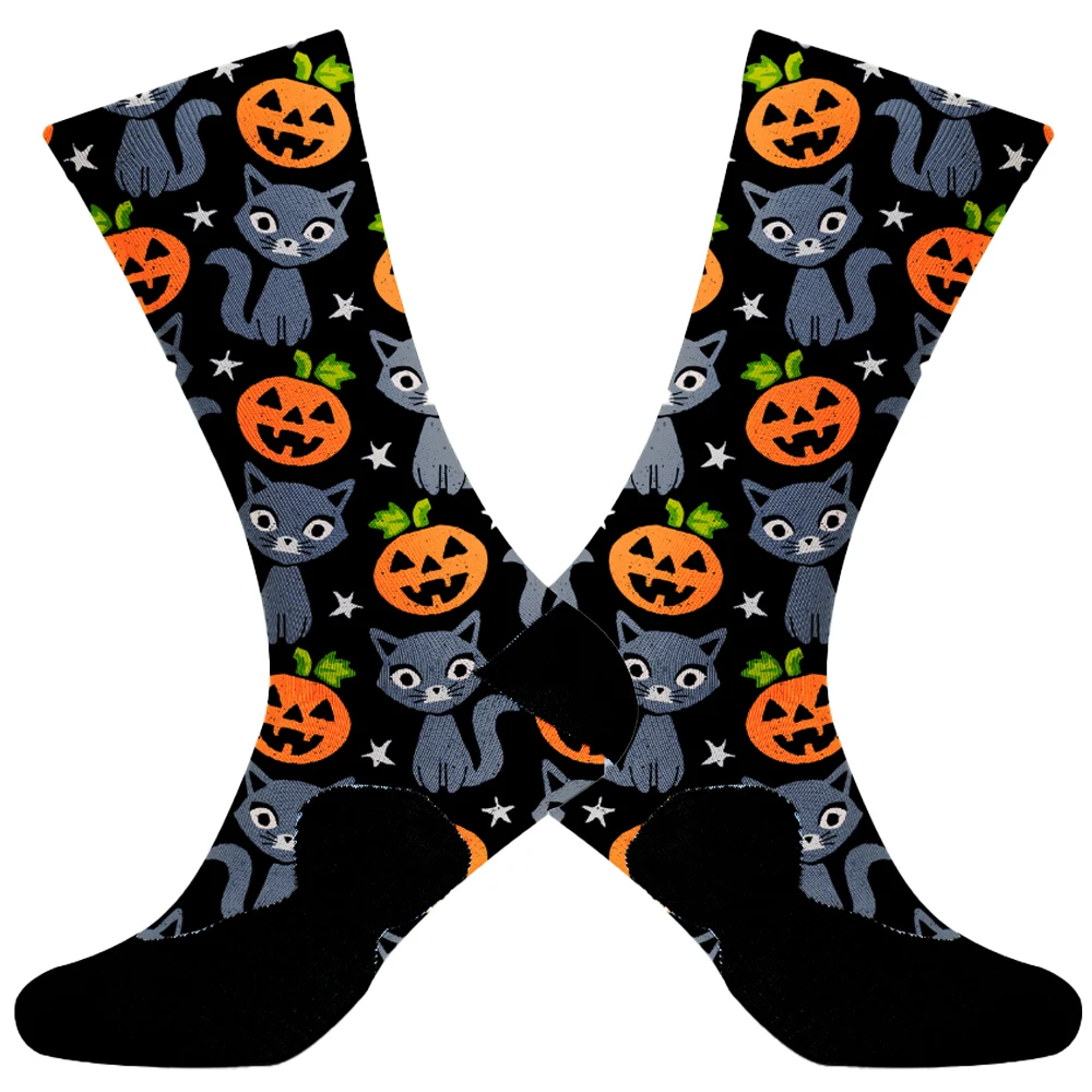 Neue Anti-Rutsch-Silikon nahtlose Aero Socken neue Sommer atmungsaktive Rad socken Männer Frauen Rennrad Socken Halloween Socken