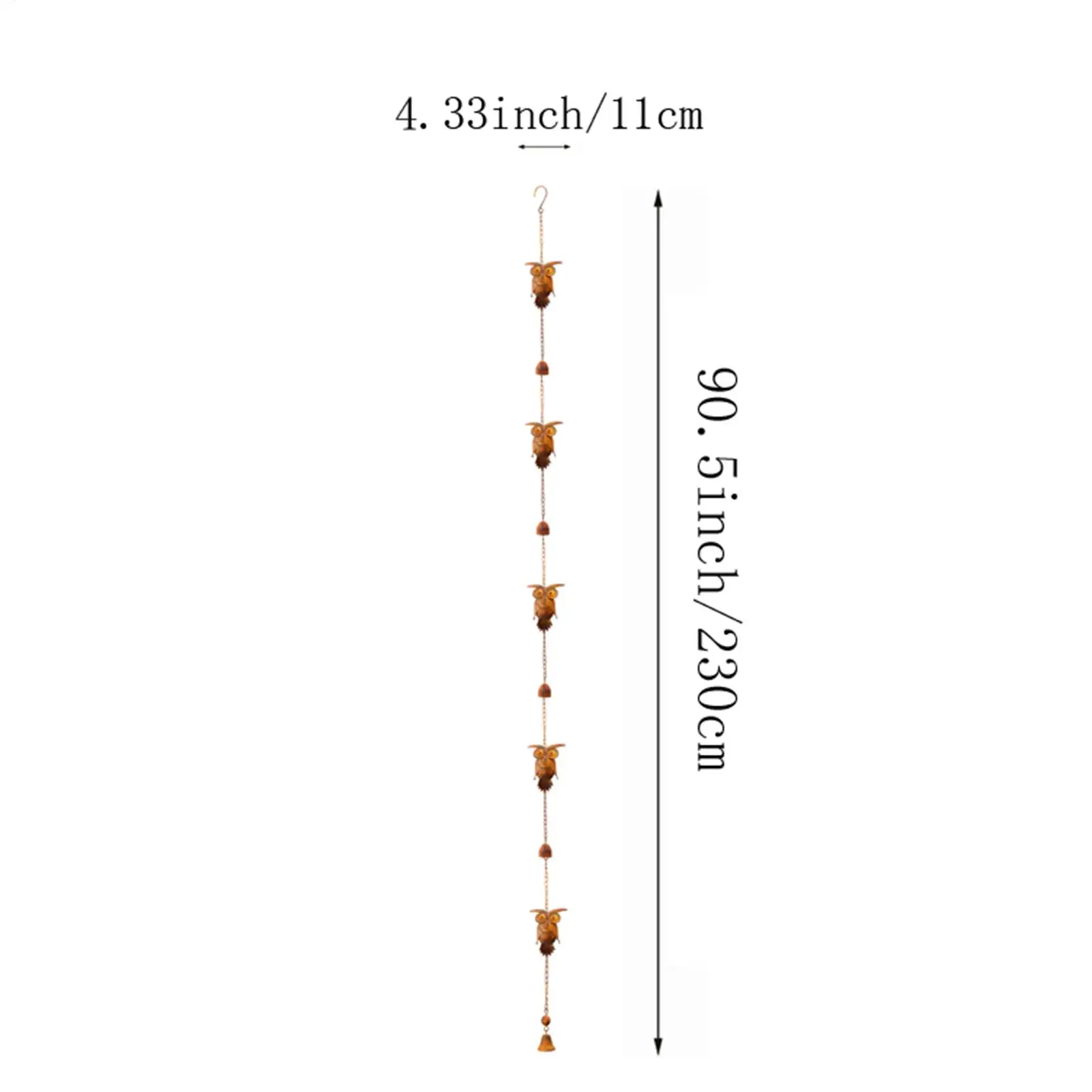 سلسلة المطر 7.5Ft قابل للتعديل البومة مياه الأمطار الماسك ديكور خارجي لمدخل الحمام منضدة منزل مكاتب عطلات الحضانة