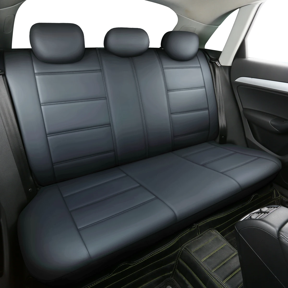 Lux künstlicher Autositzbezug aus PU-Leder, universelle Größe, komplettes Set, Airbag-kompatibel, passend für die meisten Autos – Detail 6