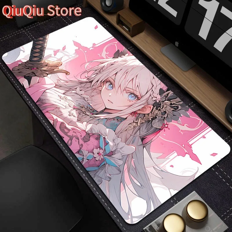 Anime Mädchen Mauspad rutschfeste Gaming Mousepad Gummi Computer Tastatur Pads Büro große Tischmatte