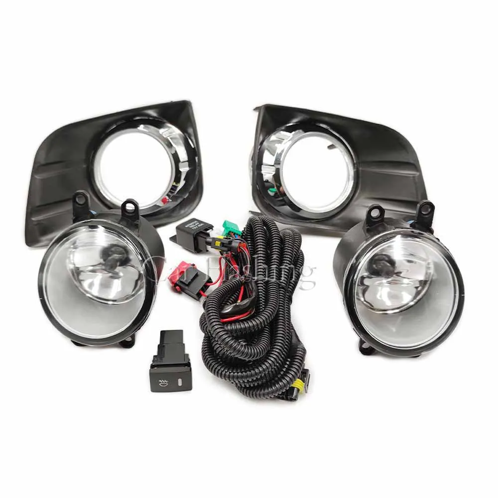 

LED Fog Lights Fog Lamp For Toyota LAND CRUISER PRADO 150 FJ150 LC150 2010 2012 2013 Chrome Trim Harness Wiring Cover Grille
