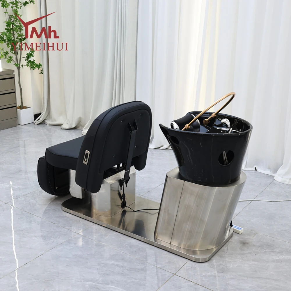 Electric Hair Washing Massage Head Spa Salon Reclining Lay Down Shampoo Chair