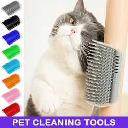 Canto removível Coçar Pet Comb, gato esfregando escova, depilação, massagem, Pet Grooming, suprimentos de limpeza, Scratcher