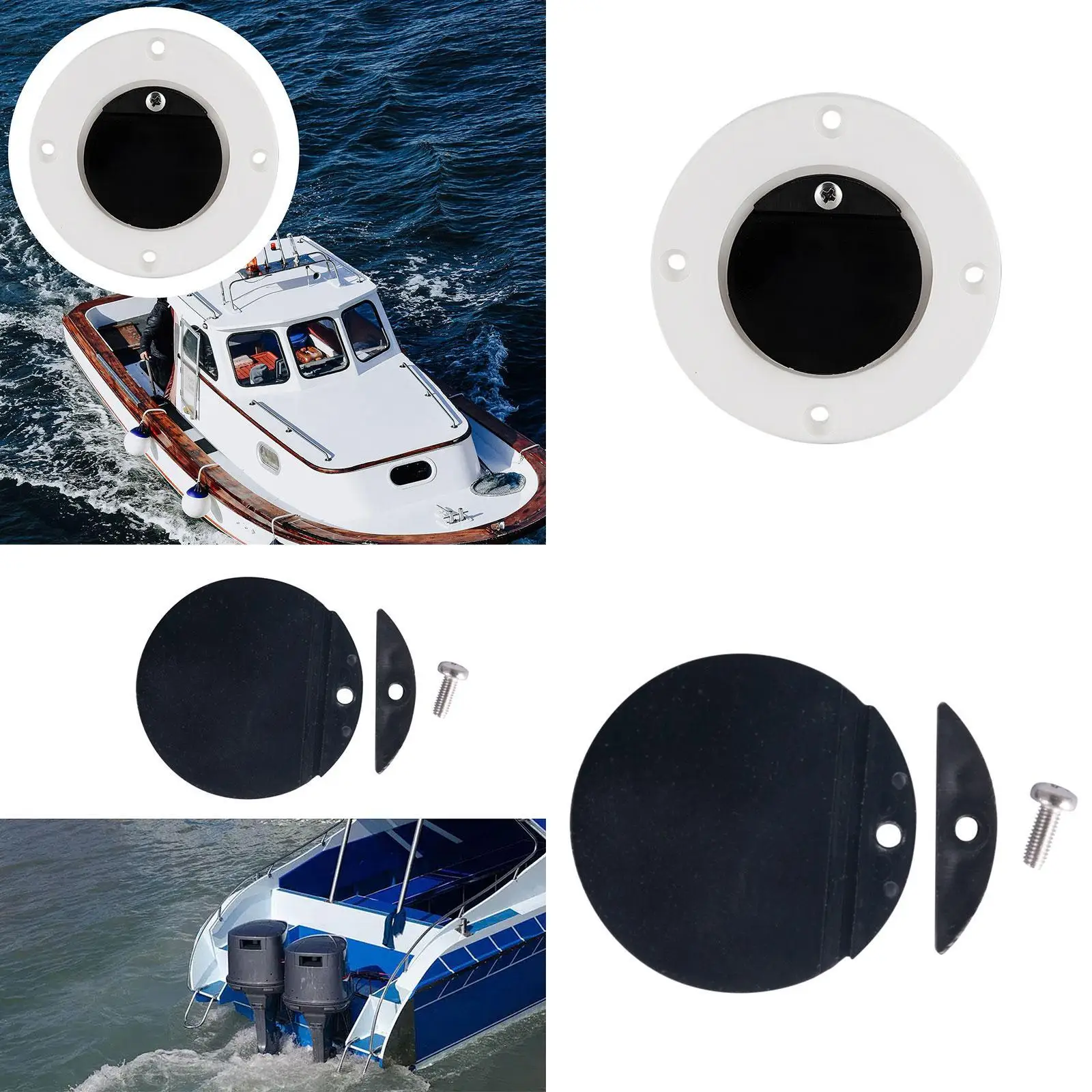 

Professional Boat Scupper Valve Plastic Drain Assembly Self Bailing Cockpit Fitting for Yacht RV