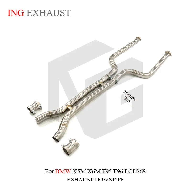 

ING for BMW X5M X6M F95 F96 LCI S68 exhaust system stainless steel mid-section auto parts tool