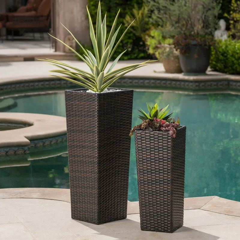 

Brown Rattan Plant Pot