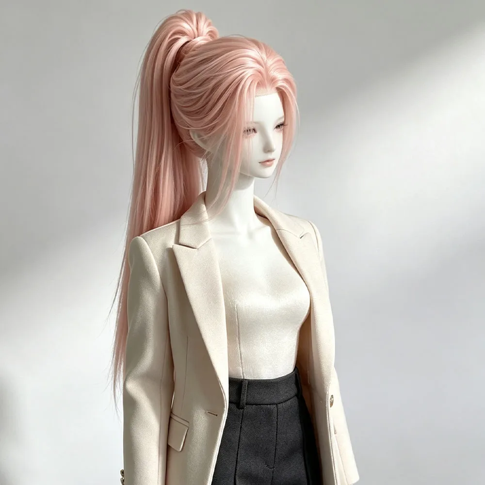 Antique Style Bjd Doll Wig Without High Ponytail Design Ordinary Hair Cover Dress Up Toy Kawaii Bjd Doll Accessories No Doll