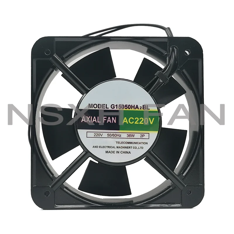 G15050HA2BL 220V 36W Industrial Cooling Fan Cabinet Fan 150*150*50mm