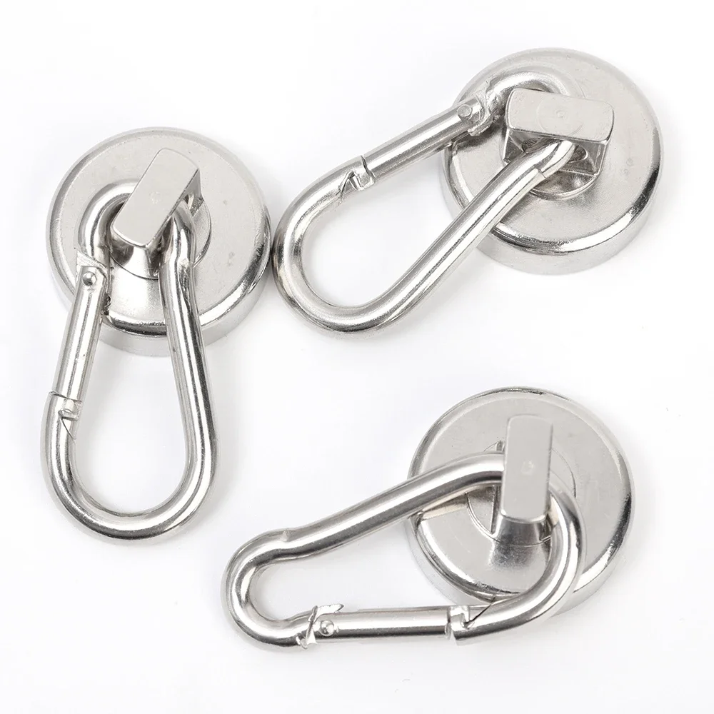 3/1PCS Carabiner Magnetic Hooks Strong Heavy Duty Wall-mounted Magnet Hooks For Kitchen Bathroom Organizer Hanging Hanger Hook