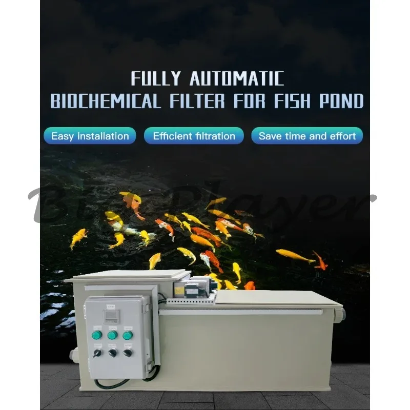 Aquaculture Fishpool Filtration Equipment Koi Fish Pond Farm Bio Filter System Koi Pond Rotary Drum Filter