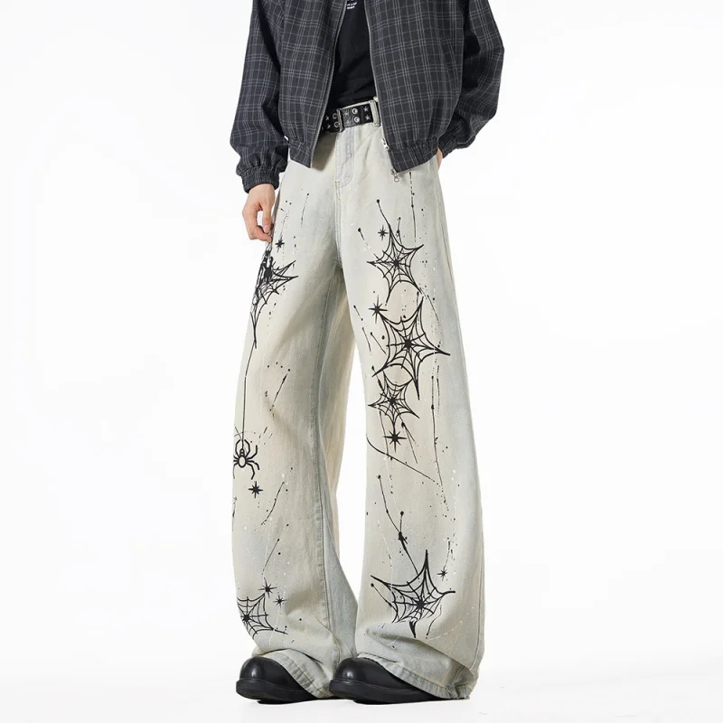 

GIOIOMen's Jeans，2025New PrintingY2KLoose Straight-Leg Men's Jeans