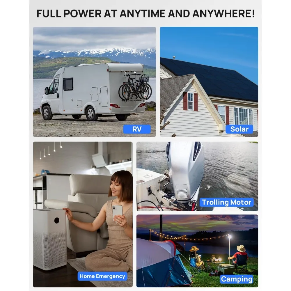 36V 100Ah 골프 카트 리튬 배터리, 36V LiFePO4 트롤링 모터 배터리, 500A 최대 전류, 저온 보호 딥 사이클