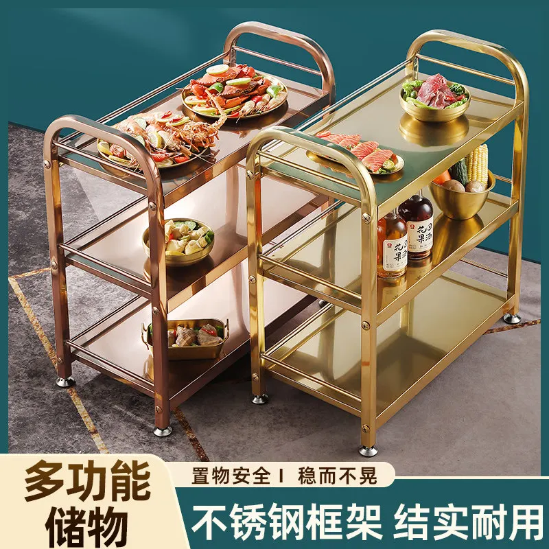 

JG Stainless steel restaurant prep table, bbq shop multi-functional serving and display rack, commercial shelving unit