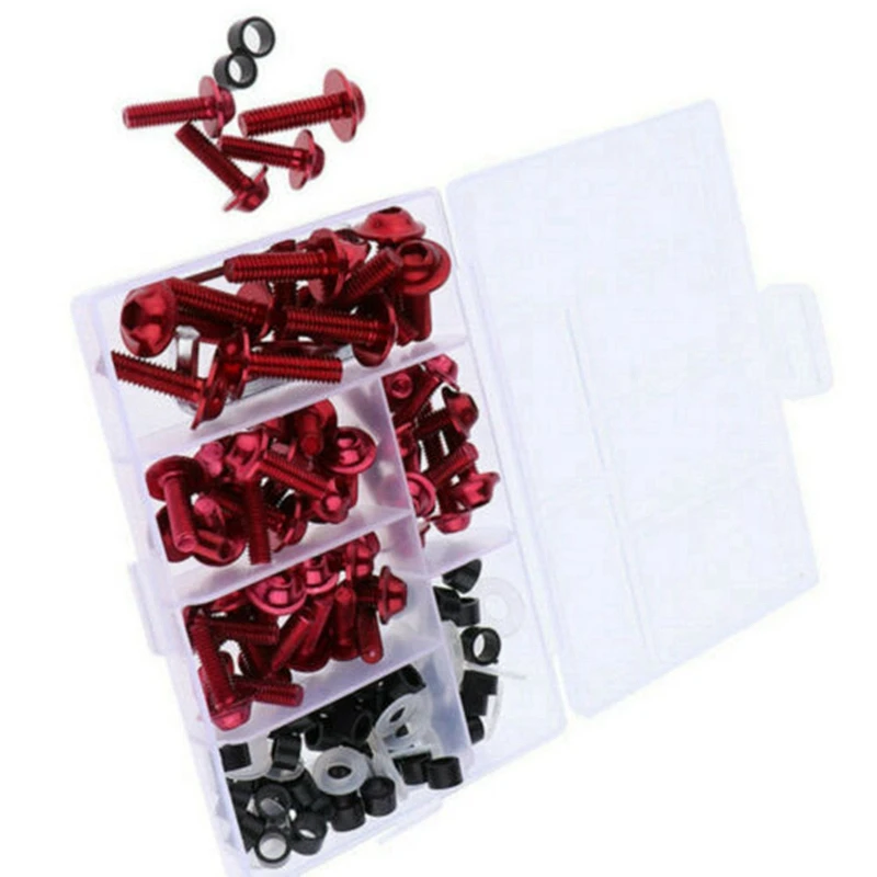 158PCS Universal Motorcycle Fairing Screws Nuts Kit Moto Body Work Bolts Screw For Yamaha YZF R1 R6 R3 2004- 2008 image 2