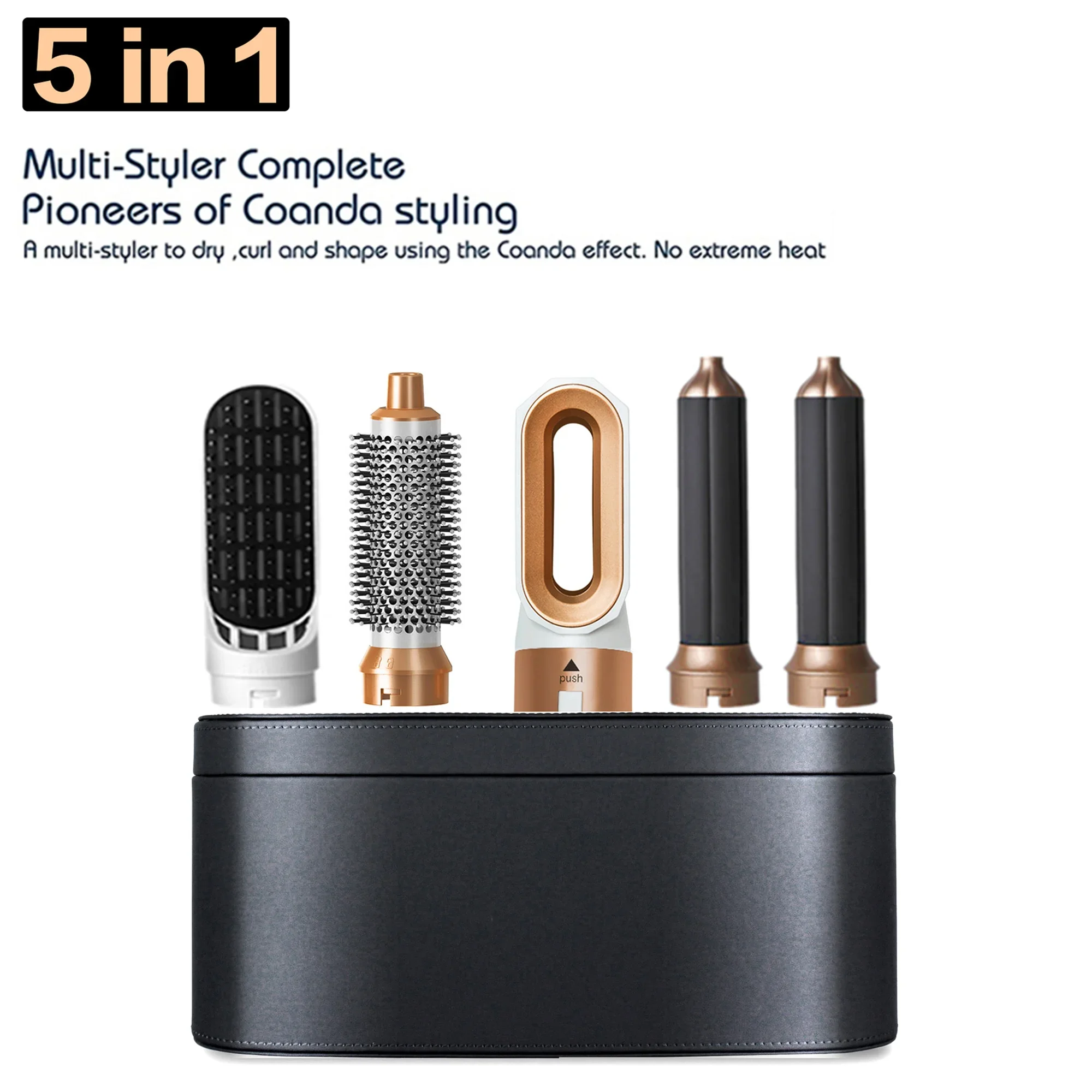 

5 in 1 Multifunctional hair dryer Straightener Curling iron Curling iron with brush Hot air comb Styling set