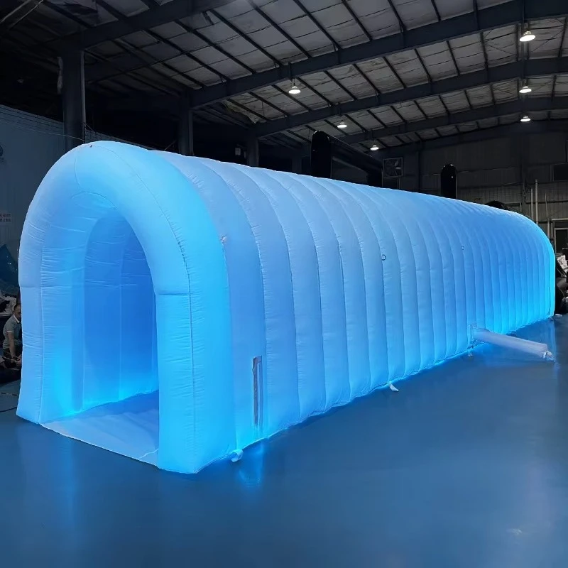 

Luxury Light Emitting Diode Lighting Inflatable Tunnel Tent Event Party White Inflatable Tent
