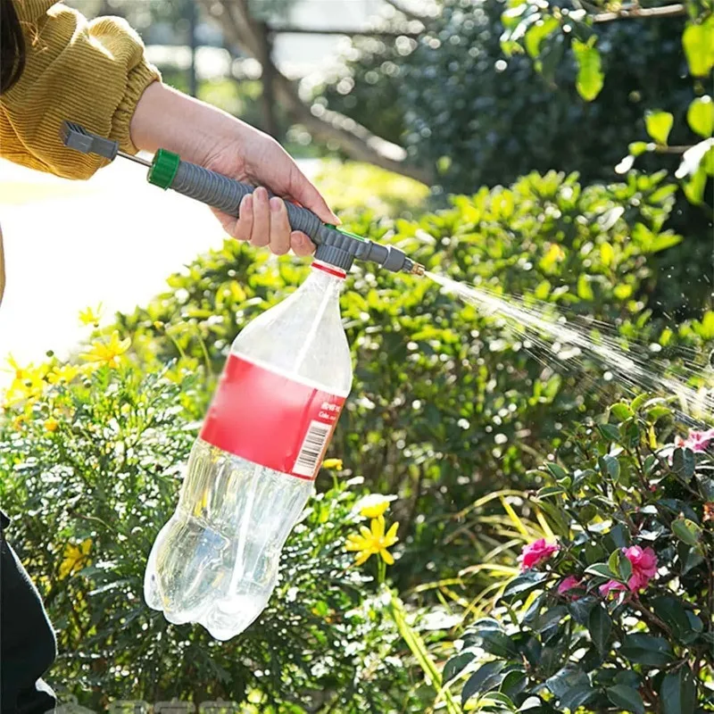 Sprayer -Outdoor Pressure Sprayer with Full Range Spray Gun Nozzle Pump.Use Plastic Bottle with Water for Garden Plant Watering