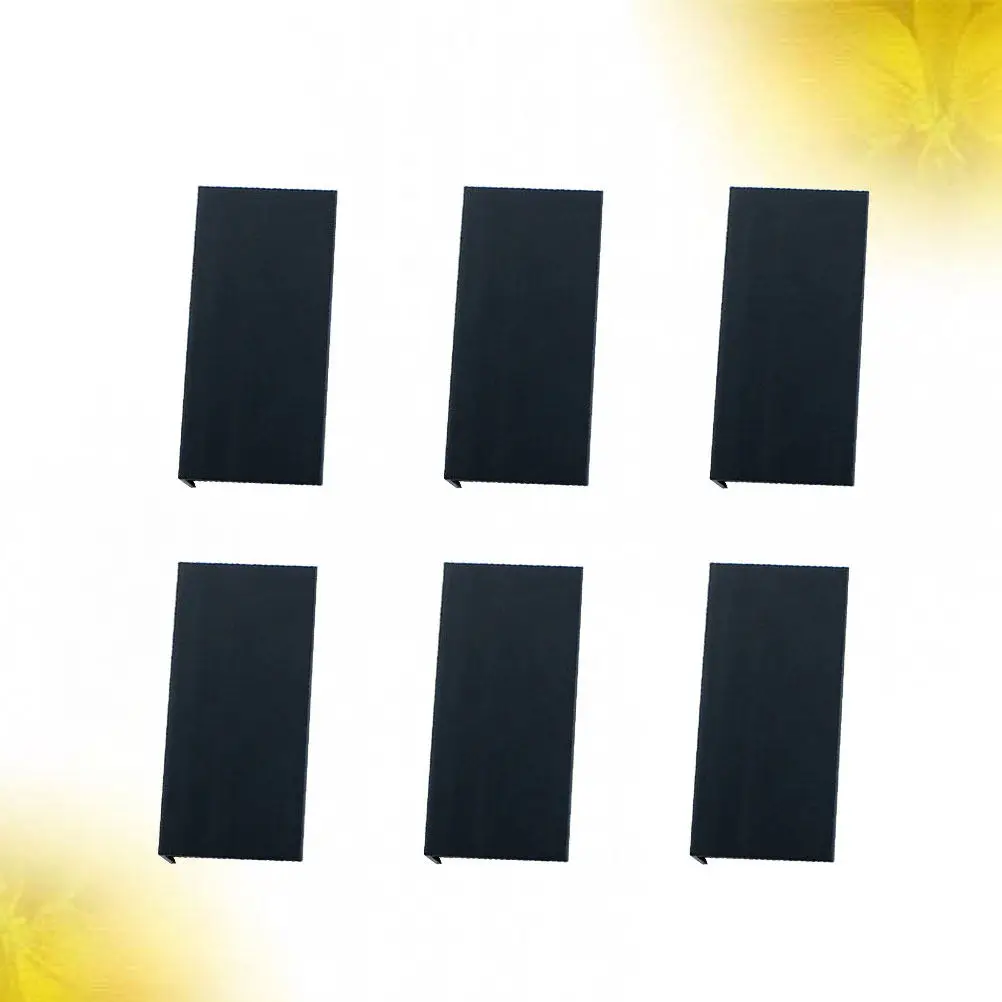

6Pcs Simple Invisible Pull Handle Black 80Mm Aluminum Alloy Modern Cabinet Drawer Closet Door Knob Seal Design