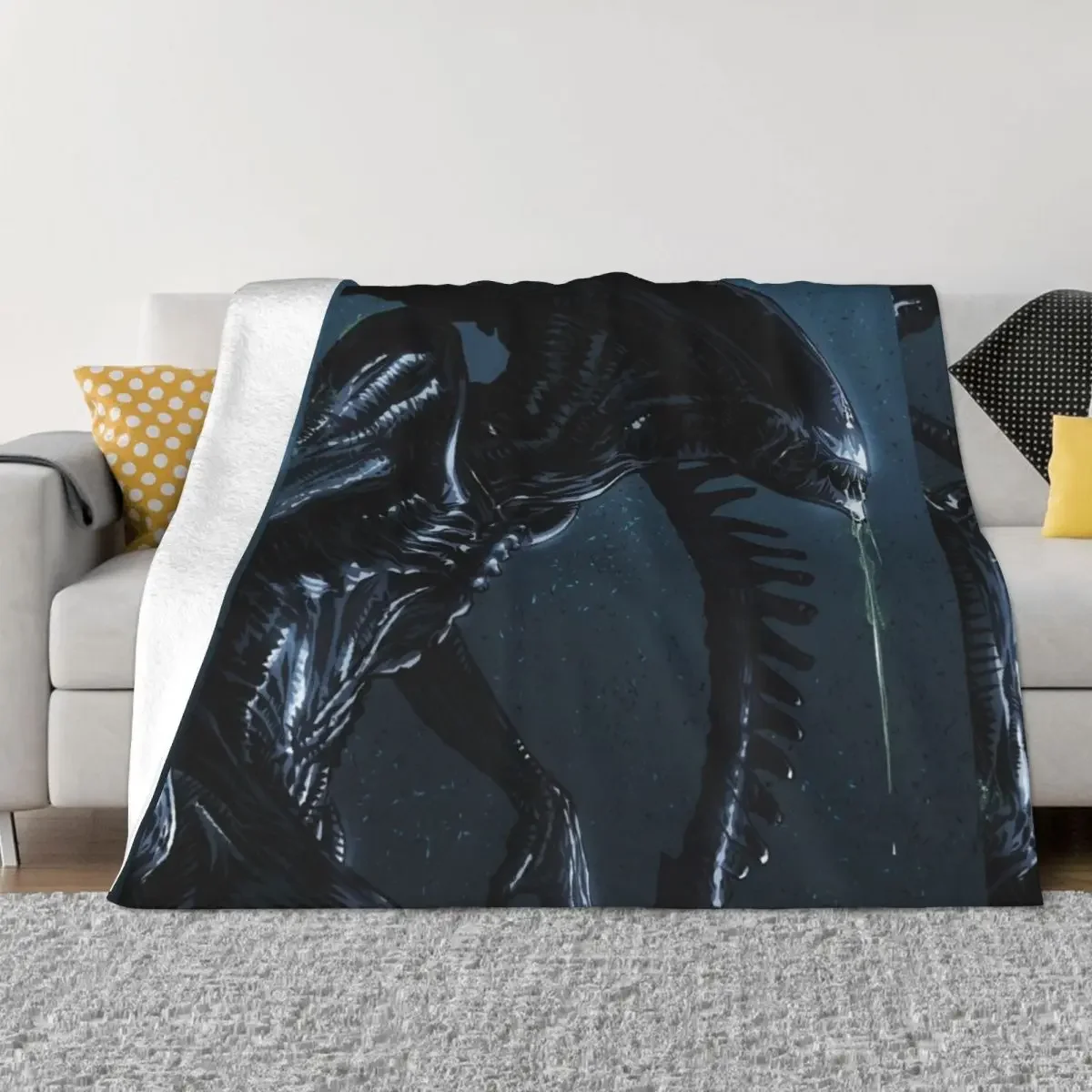 

Xenomorph Alien Throw Blanket blankets ands Vintage Hairys Blankets For Sofas Blankets