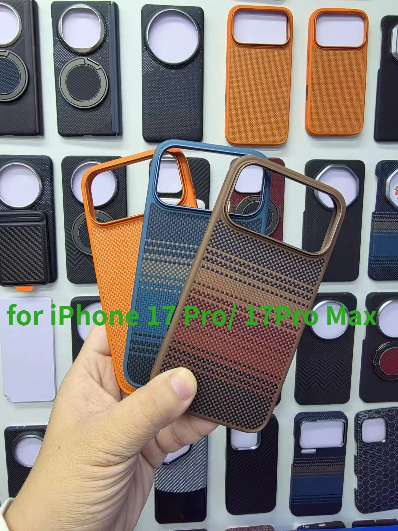 

Real Carbon Fiber Case for iPhone 17 Pro/ 17Pro Max /for Magsafe case Magnetic Aramid Fiber Tpu Edge Phone Cover