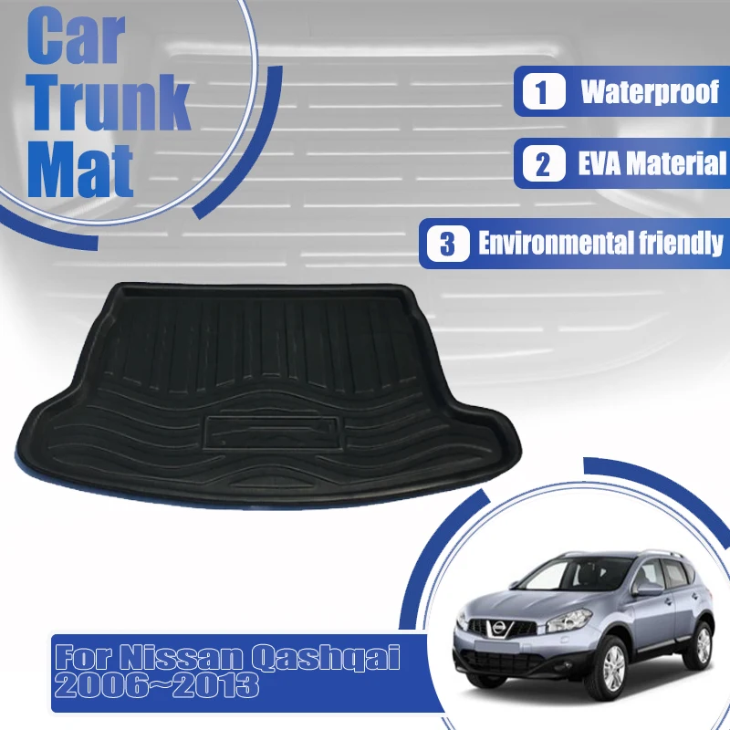 

Car Rear Trunk Mats For Nissan Qashqai Dualis J10 2007~2013 Waterproof Trunk Storage Pads EVA Cargo Rug Car Interior Accessories