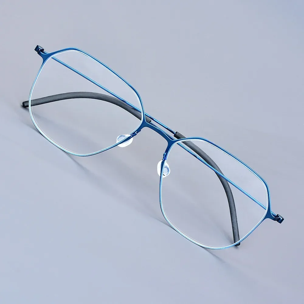 

Irregular Square Ultralight Glasses Frame 5505 Denmark Brand Titanium Thin Rim Eyeglasses Men Women Design Screwsless Spectacles