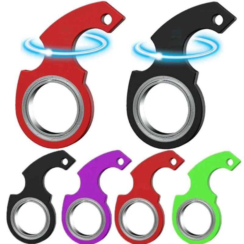 Creative Keychain Fidget Spinner With Key Rings Stress Relief Toys ADHD Focus Autism Anxiety Calming EDC Cool Stuff Best Gifts