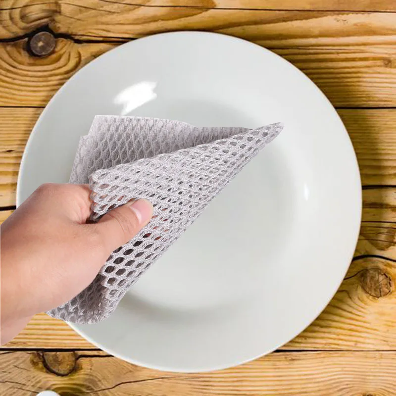 Factory Direct Sales of Korean Mesh Cloth Dishwashing Towel Non-oil Mesh Dishwashing Block Kitchen Cleaning Cloth Pot Bowl Brush