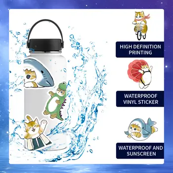 50/100張可愛卡通貓咪貼紙,適用於筆記型電腦、平板電腦、手機、冰箱、剪貼簿等,趣味動物貼紙,兒童禮物玩具 10 最佳銷售 貼紙貓 - №7