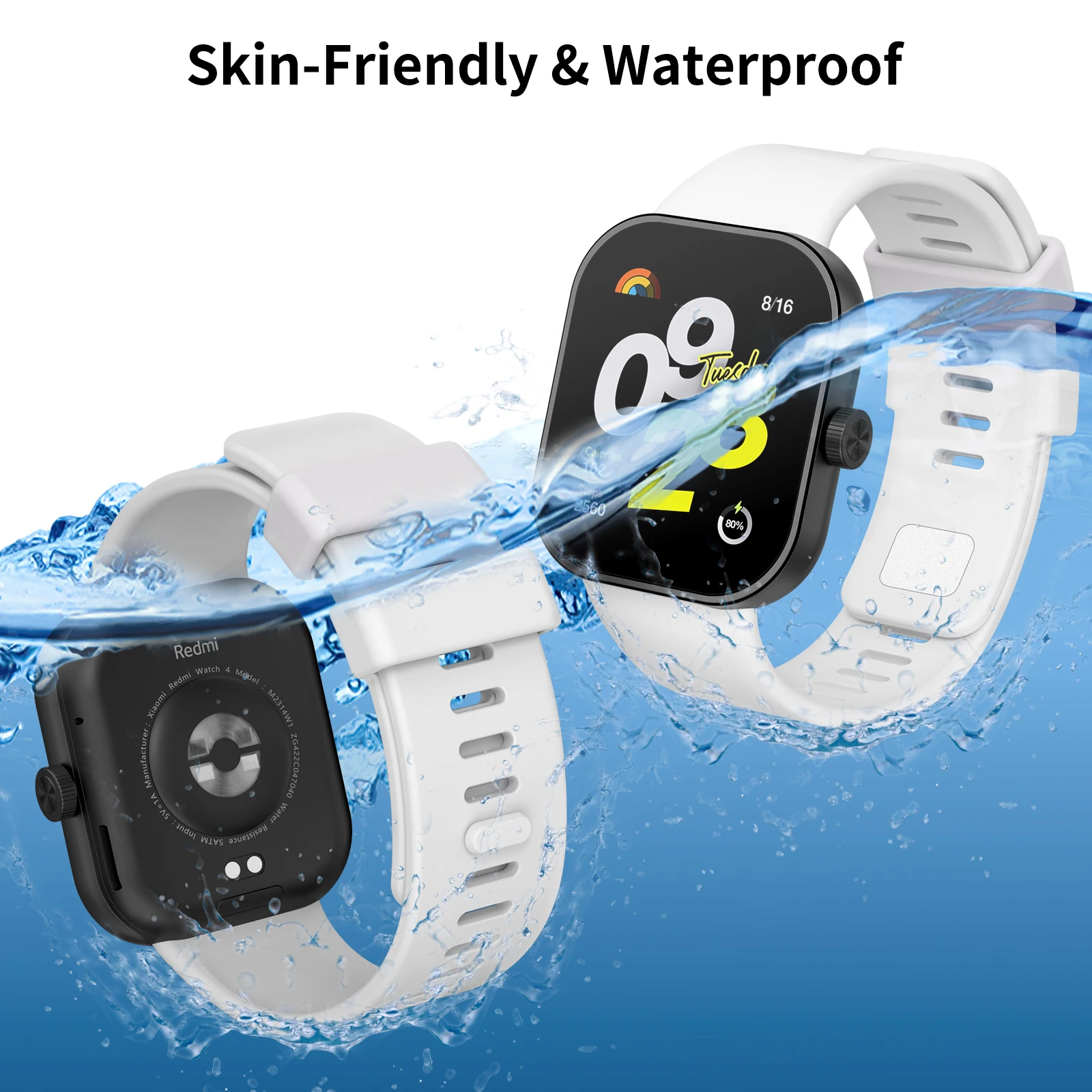 Silicone Band for Redmi Watch 4 Strap Accessories Original Sport Correa Replacement Belt Bracelet for Xiaomi Mi Band 8 pro Strap