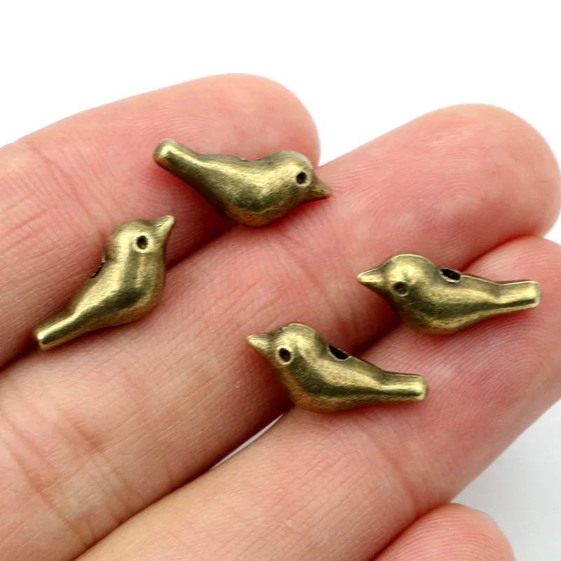 16x7x6mm 20pcs Antique Silver Plated Bronze Bird Handmade Charms Pendant:DIY for bracelet necklace