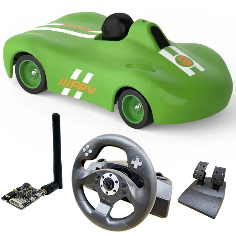 Smart Video Spy Car 5.8G 1:28 40CH FPV Racing Car with Camera&Steering Wheel&TV Receiver module